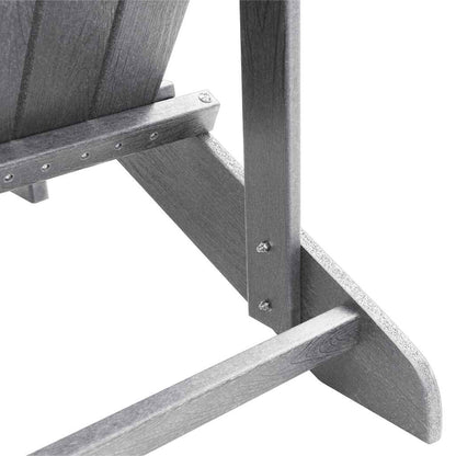 Adirondack Chair Light Grey 74 x 82 x 92cm HDPE
