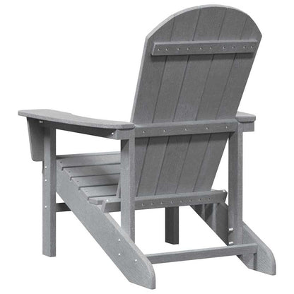 Adirondack Chair Light Grey 74 x 82 x 92cm HDPE