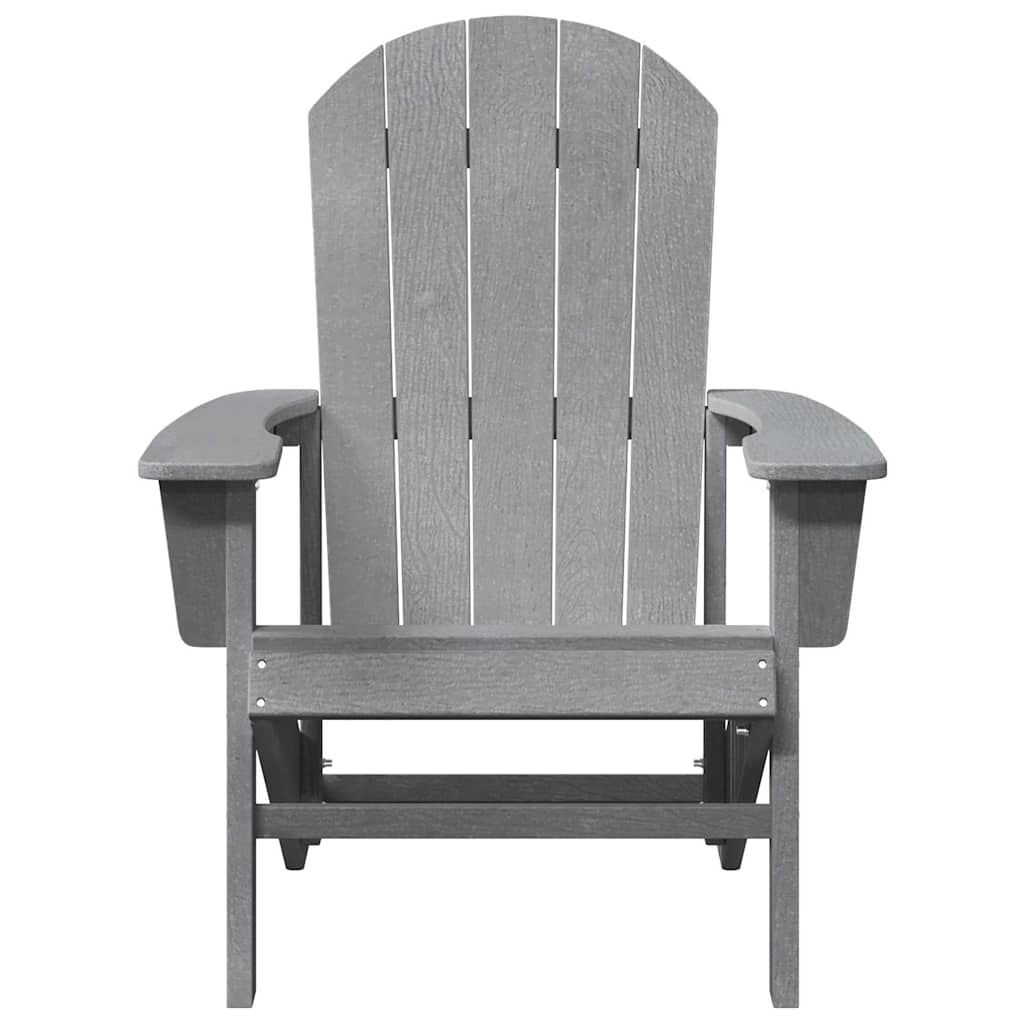 Adirondack Chair Light Grey 74 x 82 x 92cm HDPE
