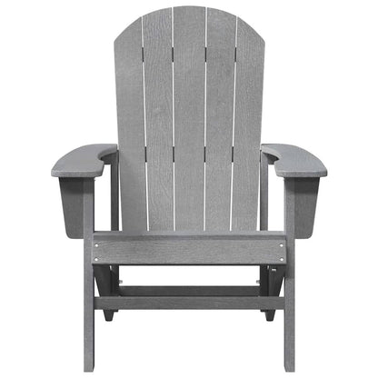 Adirondack Chair Light Grey 74 x 82 x 92cm HDPE