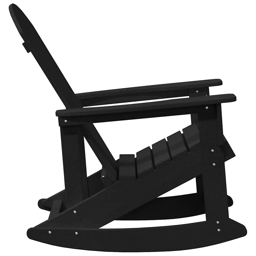 Adirondack Rocking Chair Black 73.5 x 92 x 90cm HDPE