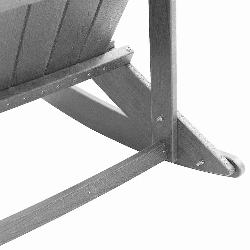Adirondack Rocking Chair Light Grey 73.5 x 92 x 90cm HDPE