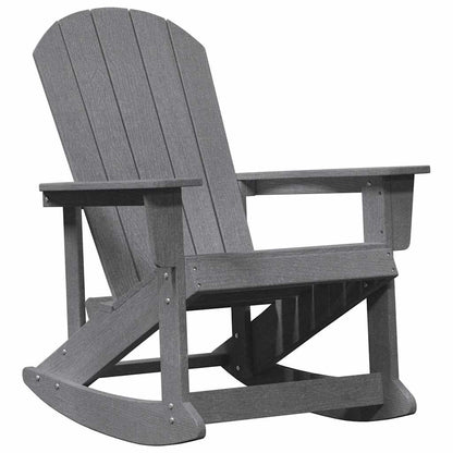Adirondack Rocking Chair Light Grey 73.5 x 92 x 90cm HDPE
