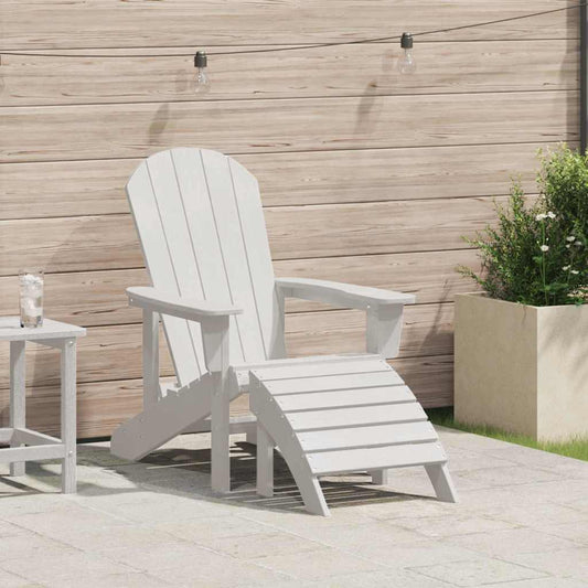 Adirondack Chair White 74 x 82 x 92cm HDPE
