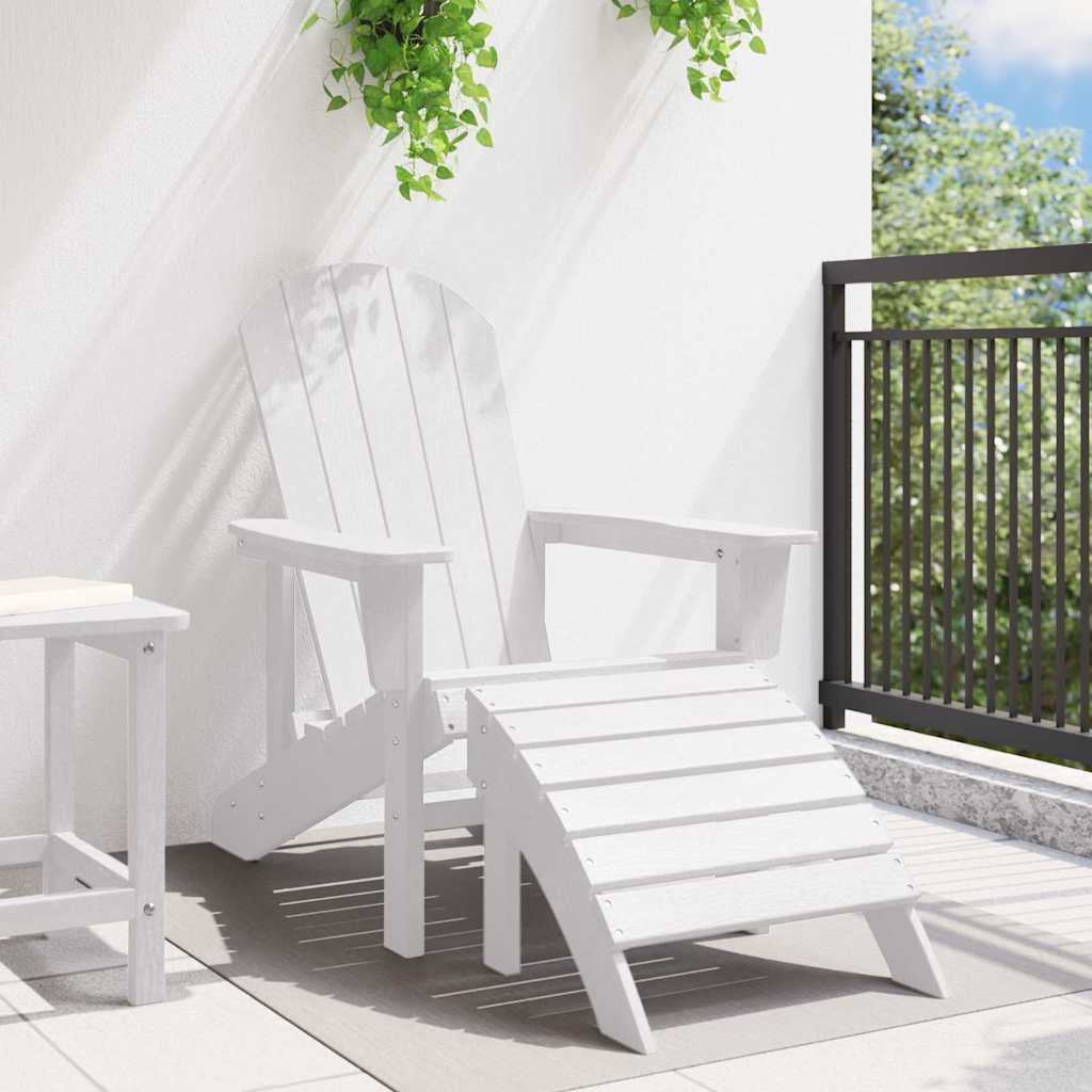Adirondack Chair White 74 x 82 x 92cm HDPE