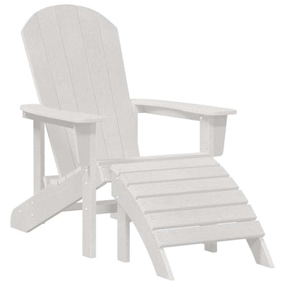 Adirondack Chair White 74 x 82 x 92cm HDPE