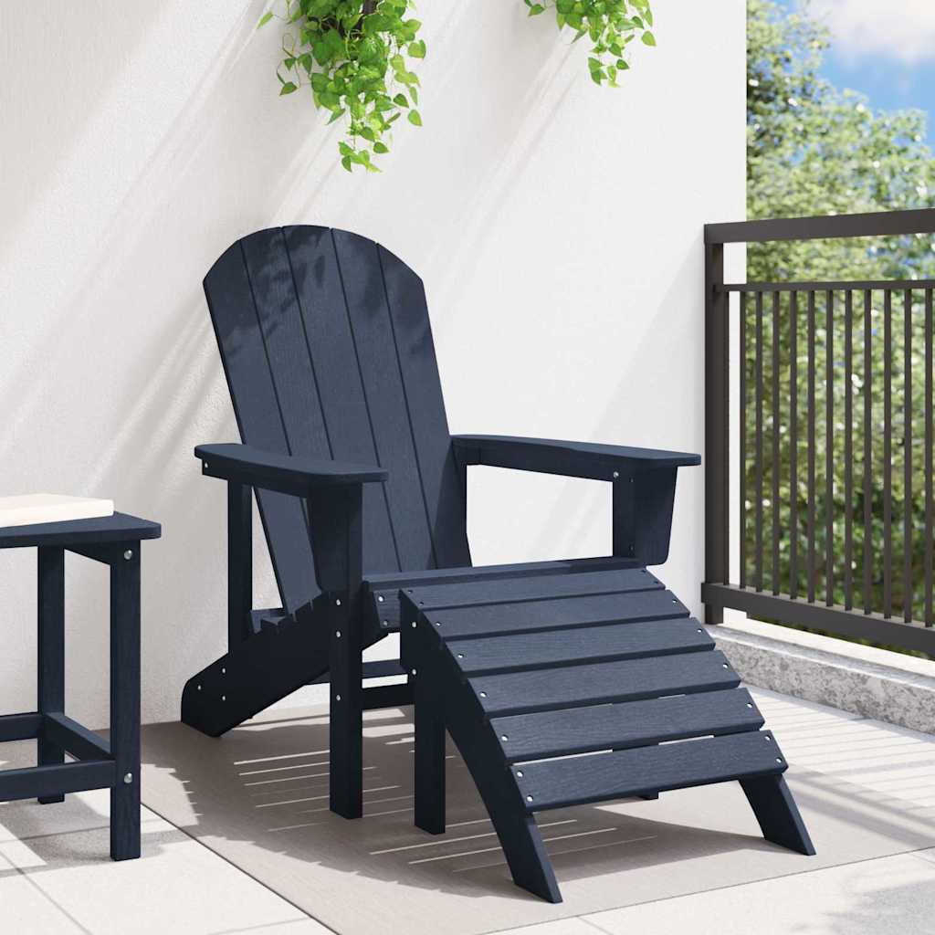 Adirondack Chair Navy 74 x 82 x 92cm HDPE