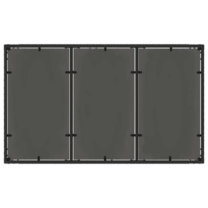 Garden Dining Set 5 pcs Black Poly rattan
