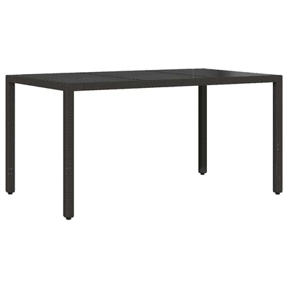 Garden Dining Set 7 pcs Black Poly rattan