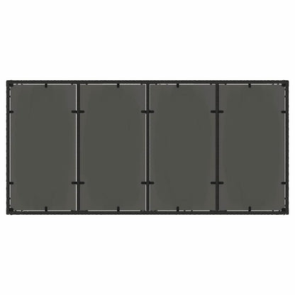 Garden Dining Set 7 pcs Black Poly rattan