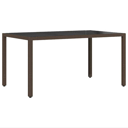 Garden Dining Set 5 pcs Brown Poly rattan