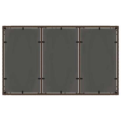 Garden Dining Set 5 pcs Brown Poly rattan