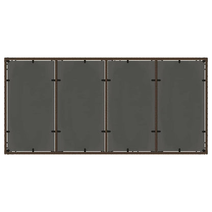 Garden Dining Set 7 pcs Brown Poly rattan