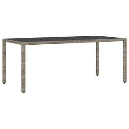 Garden Dining Set 9 pcs Grey Poly rattan