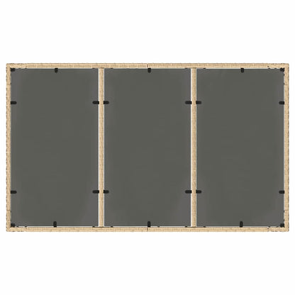 Garden Dining Set 5 pcs Beige Poly rattan