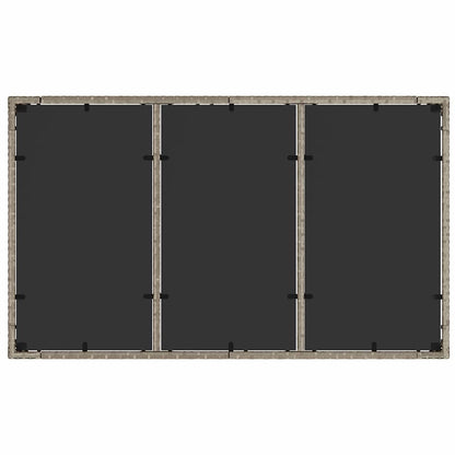 Garden Dining Set 7 pcs Light grey Poly rattan