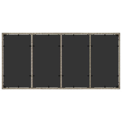 Garden Dining Set 7 pcs Light grey Poly rattan
