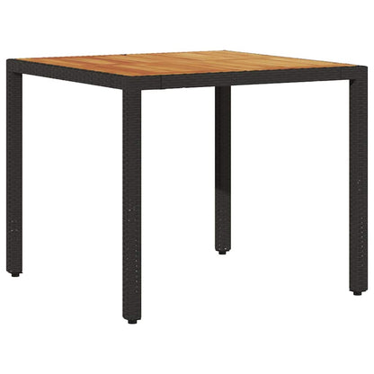 Garden Dining Set 3 pcs Black Poly rattan