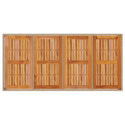 Garden Dining Set 7 pcs Beige Poly rattan
