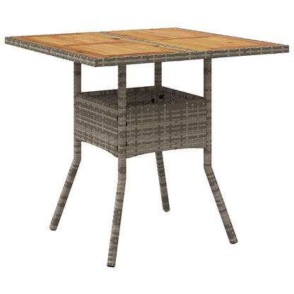 Garden Dining Set 3 pcs Grey Poly rattan