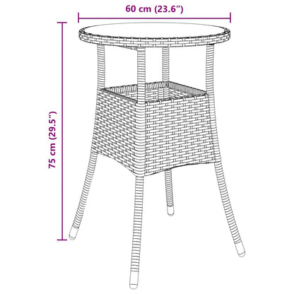 Garden Dining Set 3 pcs Beige Poly rattan