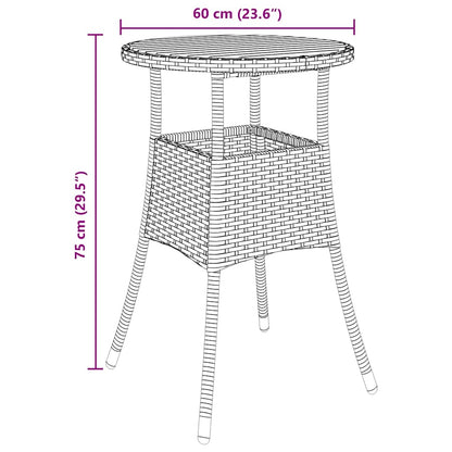 Garden Dining Set 5 pcs Black Poly rattan