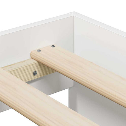 Bed Frame with Drawer White 100 x 200 cm Engineered Wood