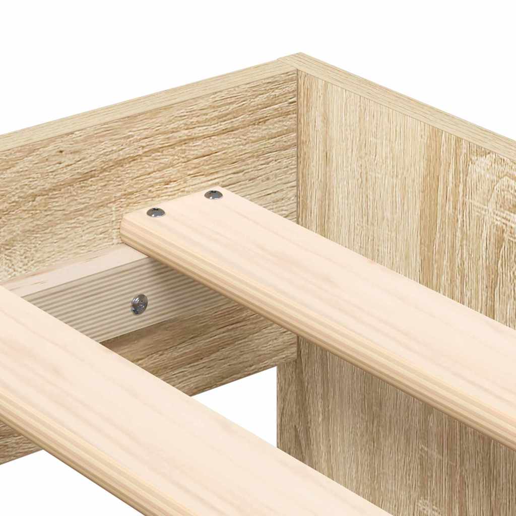 Bed Frame with Drawer Sonoma Oak 100 x 200 cm Engineered Wood