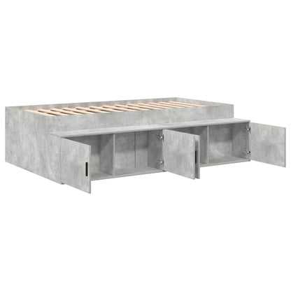 Bed Frame Concrete Grey 100 x 200 cm Engineered Wood