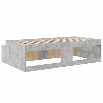 Bed Frame Concrete Grey 100 x 200 cm Engineered Wood