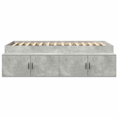Bed Frame Concrete Grey 100 x 200 cm Engineered Wood