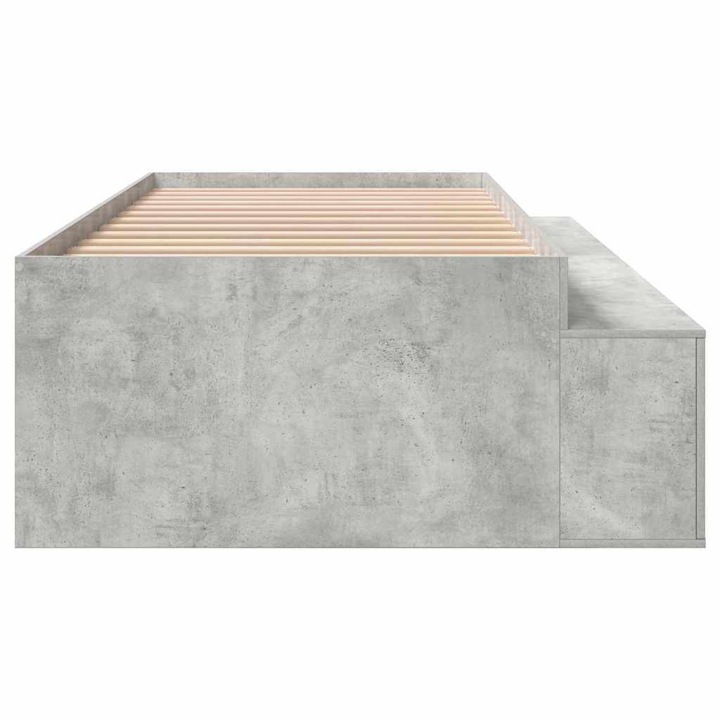 Bed Frame Concrete Grey 100 x 200 cm Engineered Wood