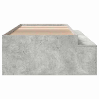 Bed Frame Concrete Grey 100 x 200 cm Engineered Wood