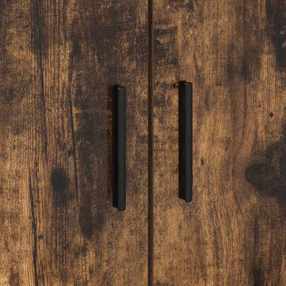 Bed Frame with Drawer Smoked Oak 100 x 200 cm Engineered Wood