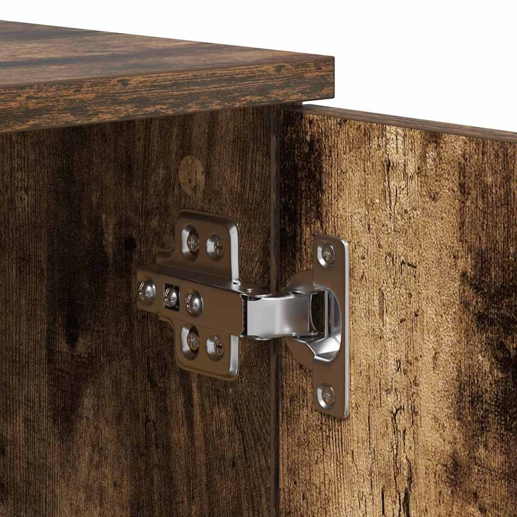 Bed Frame with Drawer Smoked Oak 100 x 200 cm Engineered Wood