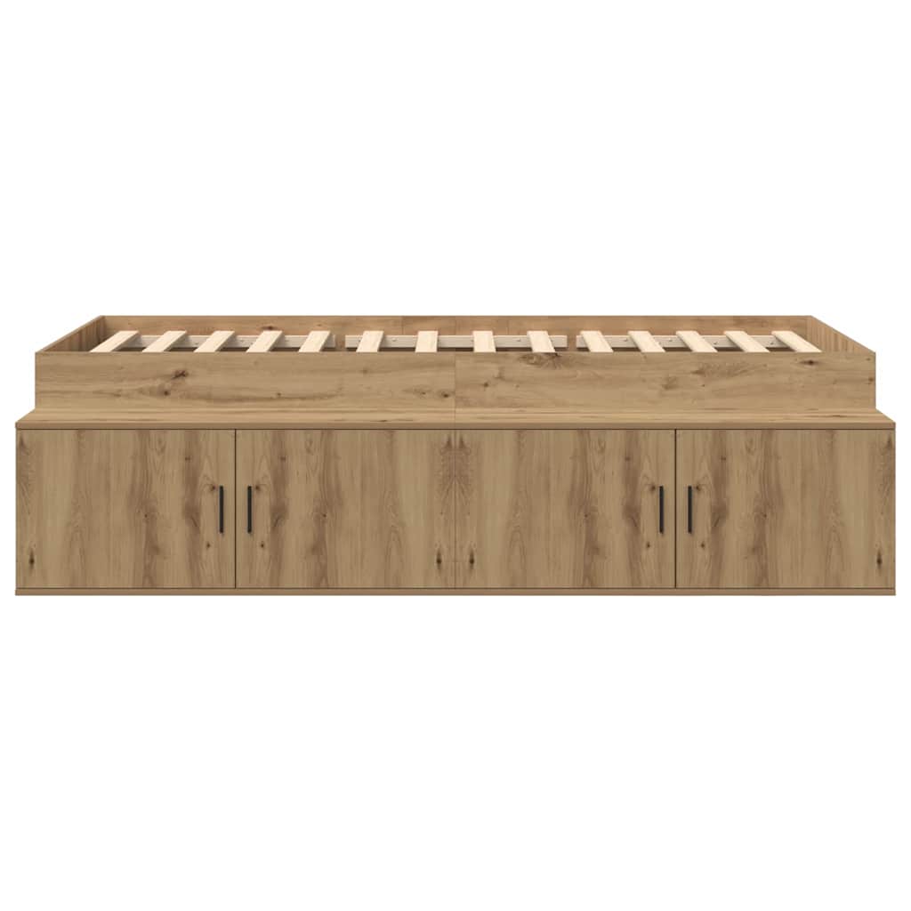 Bed Frame with Drawer Artisan Oak 100 x 200 cm Engineered Wood