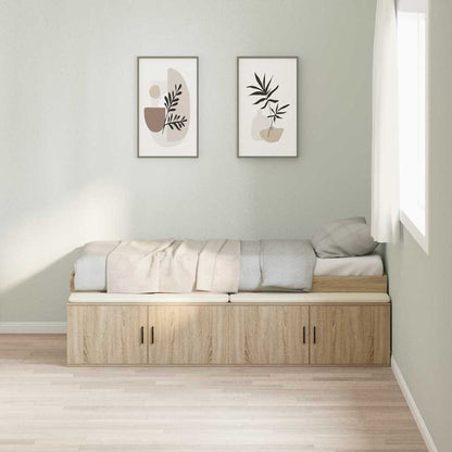 Bed Frame with Drawer Sonoma Oak 90 x 200 cm Engineered Wood