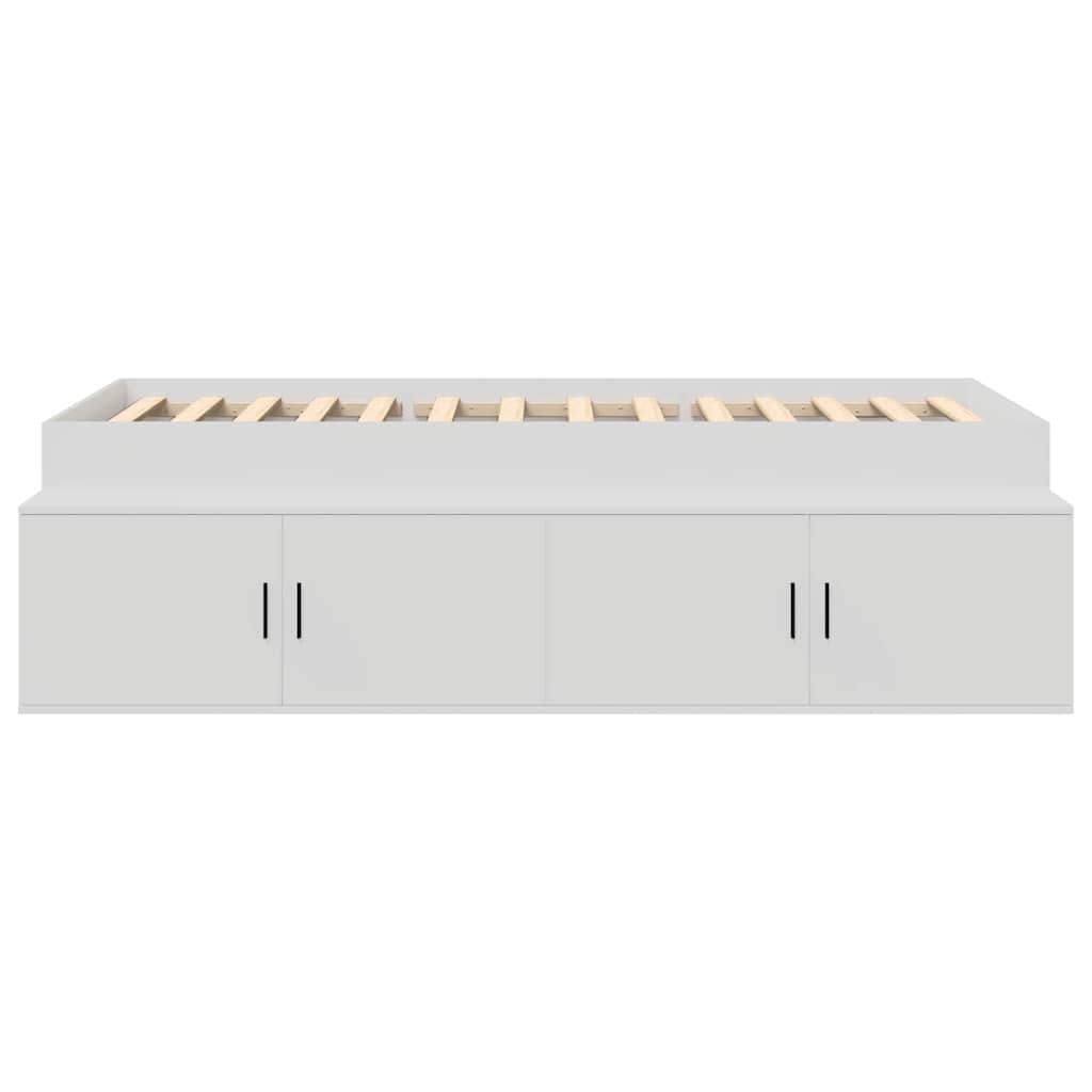 Bed Frame with Drawer White 80 x 200 cm Engineered Wood