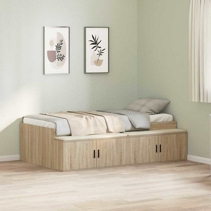 Bed Frame with Drawer Sonoma Oak 80 x 200 cm Engineered Wood