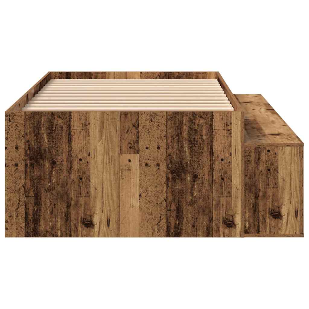 Bed Frame with Drawer Old Wood 80 x 200 cm Engineered Wood
