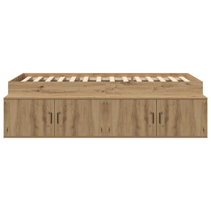 Bed Frame with Drawer Artisan Oak 80 x 200 cm Engineered Wood