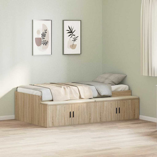 Bed Frame with Drawer Sonoma Oak 70 x 190 cm Engineered Wood