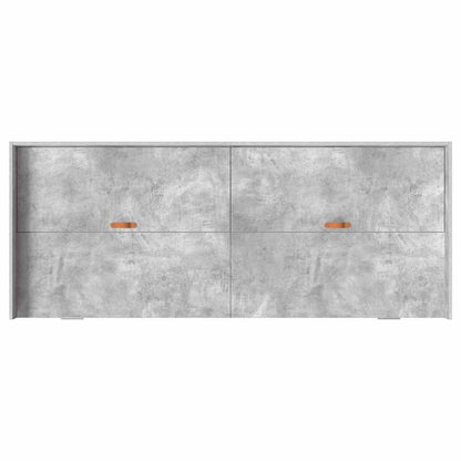 Storage Bed Frame Concrete Grey 100 x 200 cm Engineered wood
