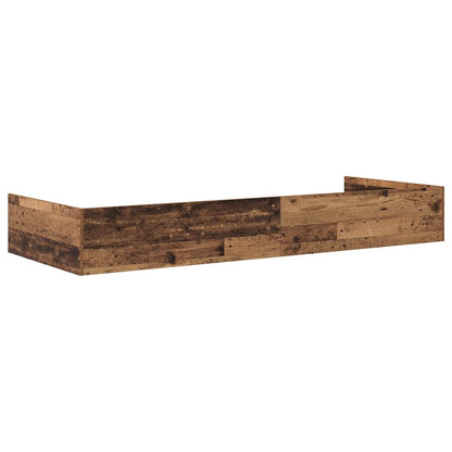 Storage Bed Frame Old Wood 90 x 200 cm Engineered wood