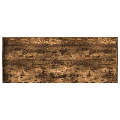 Storage Bed Frame Smoked Oak 80 x 200 cm Engineered wood