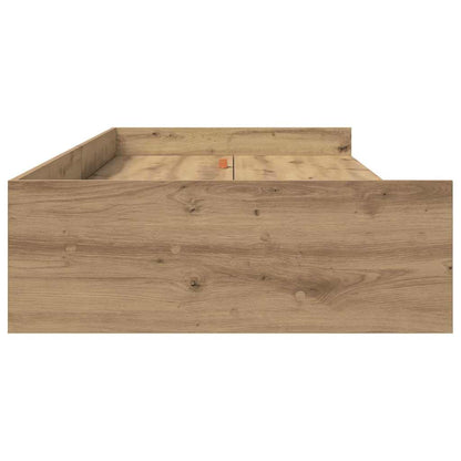 Storage Bed Frame Artisan Oak 80 x 200 cm Engineered wood