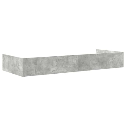 Storage Bed Frame Concrete Grey 80 x 200 cm Engineered wood