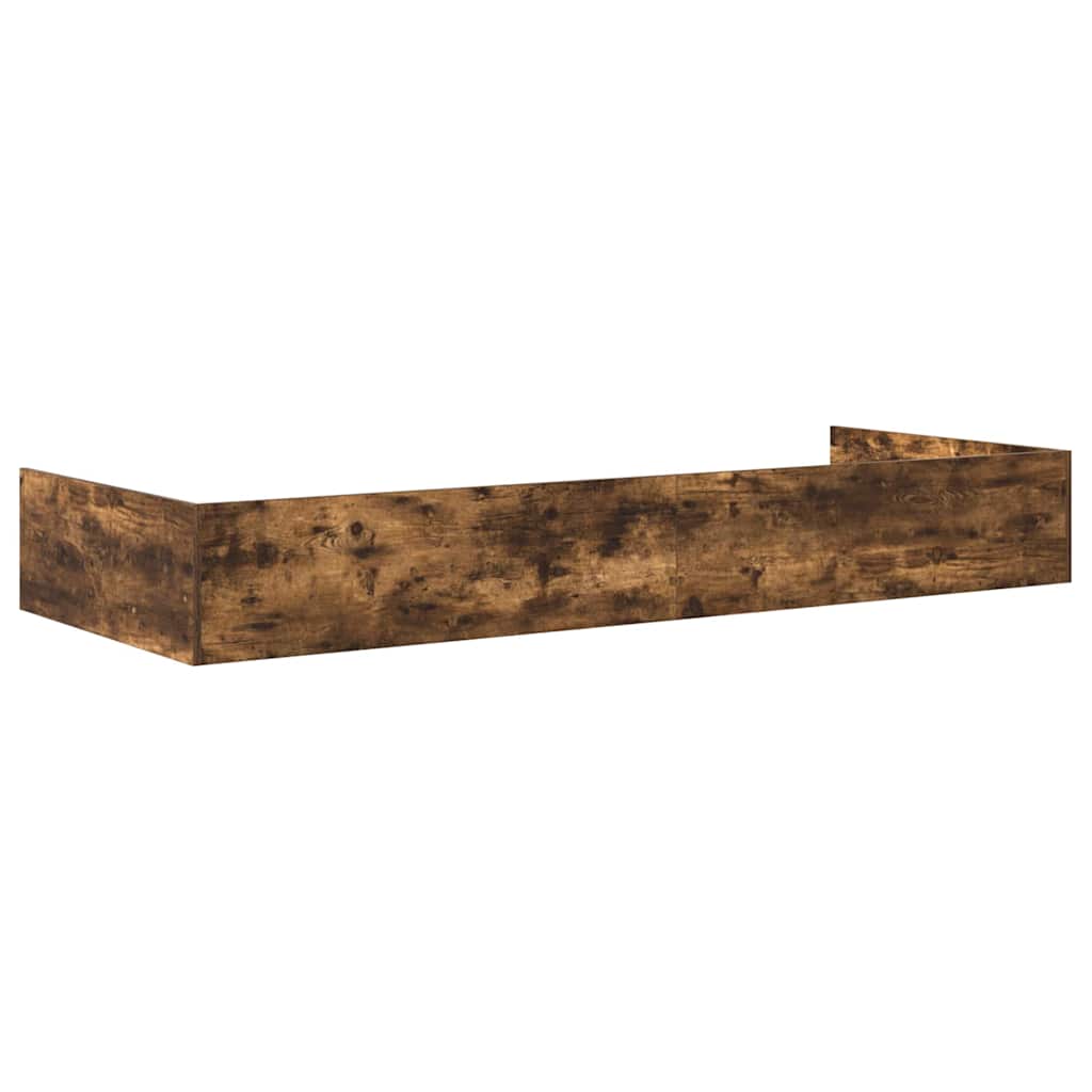 Storage Bed Frame Smoked Oak 80 x 200 cm Engineered wood
