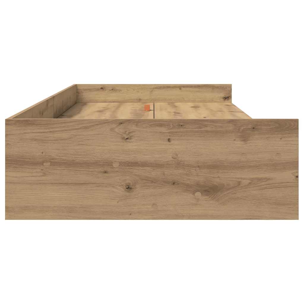 Storage Bed Frame Artisan Oak 80 x 200 cm Engineered wood