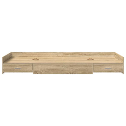 Storage Bed Frame Sonoma Oak 75 x 190 cm Engineered wood